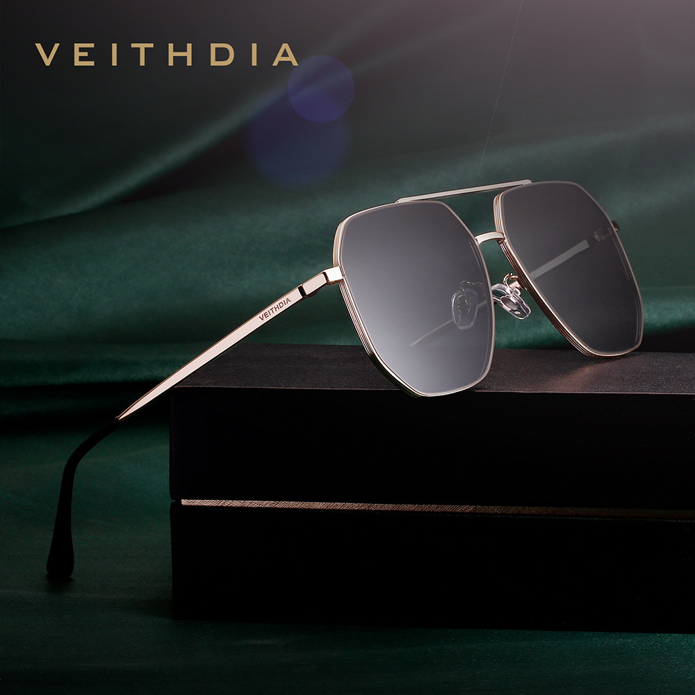 Sunglasses Aviator Polarized - VEITHDIA Brand Nylon Material Male Sunglasses